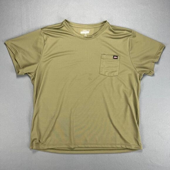 Dickie Work Shirt Men's 3XL Olive Green Crew Neck Pocket T-Shirt 100% Polyester - Picture 1 of 7
